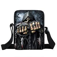 messenger bag with skulls